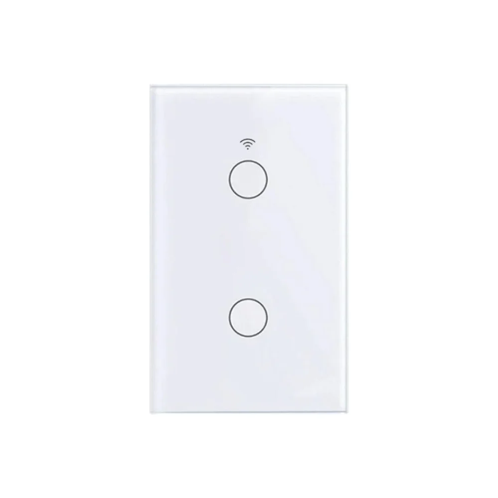 Interruptor Inteligente Wifi Com Ou Sem Neutro   Tuya - Branco - 2 Botões - 127/220.