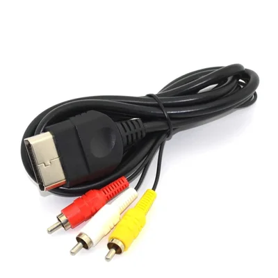 Cabo Av Rca Compatível Com XBOX Clássico Cabo 3 Cores