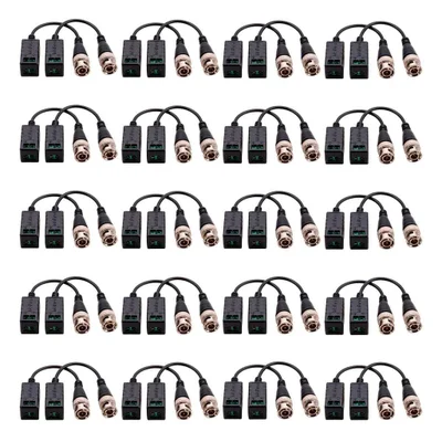 Kit 20 Pares Conversor Balun Passivo Intelbras Vb 501 P Compatíveis Analógicas Hd, Full Hd, 4mp E 4k