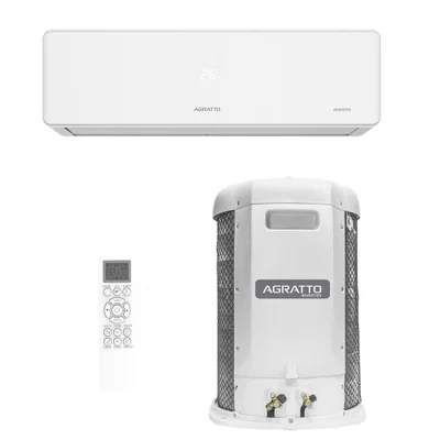 Ar Condicionado Split Agratto Hi Wall Fit Top Inverter 24.000 Btu/h Frio Monofasico Branco Ficst24f-02 - 220v