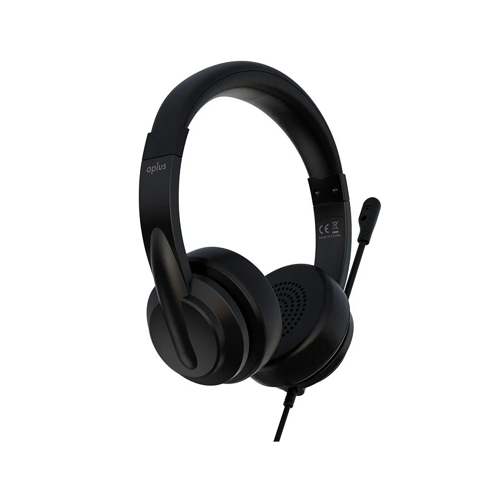 Imagem 2 de 4 do produto Headset Fone De Ouvido Aplus H373 Driver 40mm Usb Preto