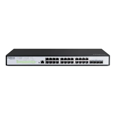 Switch Gerenciável L3 24 Portas Gigabit Poe E 4 Portas Sfp+ Intelbras S3028g-pb Lite