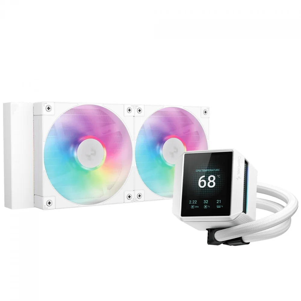 Water Cooler Deepcool Mystique 240 ARGB Wh, 240mm, Display Lcd, Intel-amd, Branco 6