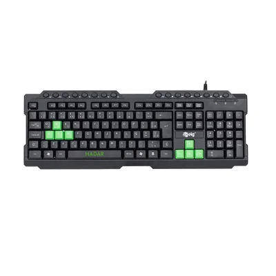 Teclado Gamer Hadar Em Membrana , 107 Teclas Abnt2, Anti-ghosting, Teclas Multimídia, Pincel De Limpeza, Preto, Tghd, Elg