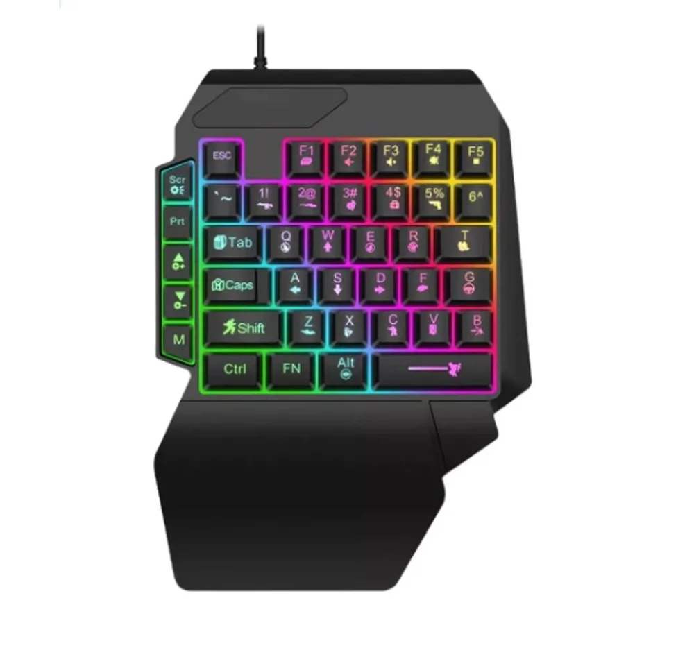 Imagem 3 de 5 do produto Teclado Gamer Mecanico Antighosting Ergonômico Usb RGB Preto