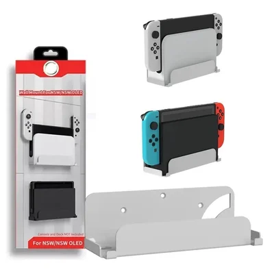 Suporte De Parede Em Aço Para Nintendo Switch/oLED Base Branco