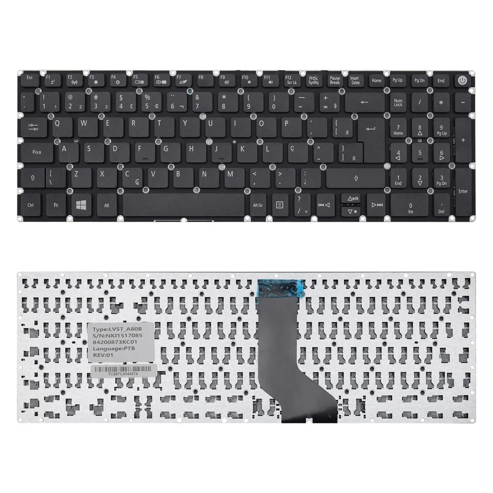 Teclado Para Notebook Acer Aspire N15q1 Abnt2 - F2 Wi-fi Teclado Para Notebook Acer Aspire N15q1 Abnt2 - F2 Wi-fi