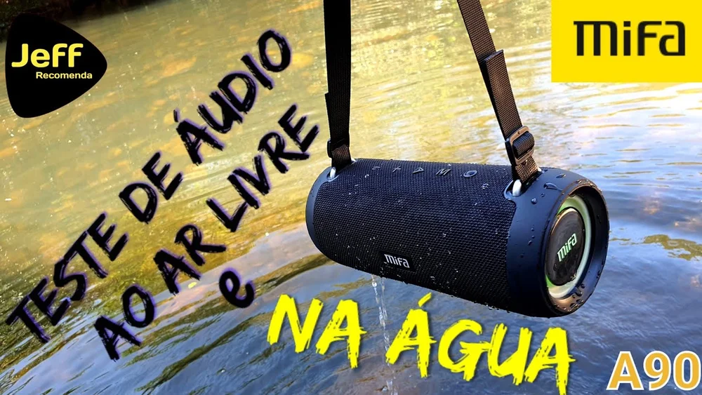 Imagem 3 de 5 do produto Alto-falante Portátil Mifa A90 Com Bluetooth À Prova D'água Em Preto.