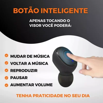 Fone De Ouvido Intra Auricular Bluetooth Com Case De Carregamento LED Digital 15