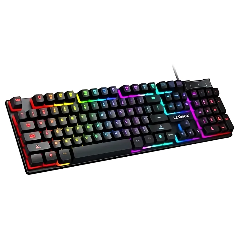 Teclado Gamer Lehmox Ley-2087 RGB Usb 1,5m Abnt Teclas Flutuantes Preto - Ley-2087