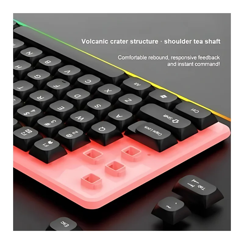 Imagem 3 de 3 do produto Teclado Membrana Gamer Lehmox Ley-2088 RGB Usb 1,5m Abnt2 - Ley-2088