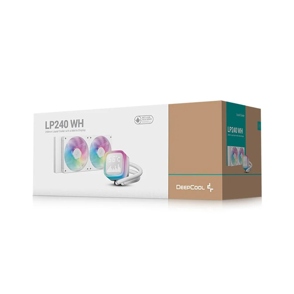Water Cooler Deepcool Lp240 RGB Com Display Em Pixel Branco 8