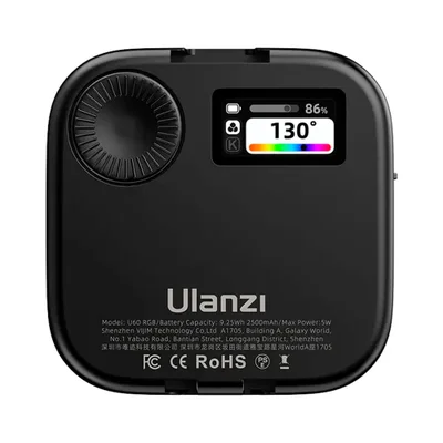 Luz De Vídeo Ulanzi U60 RGB 2500-9000k Cct Preto — foto 3