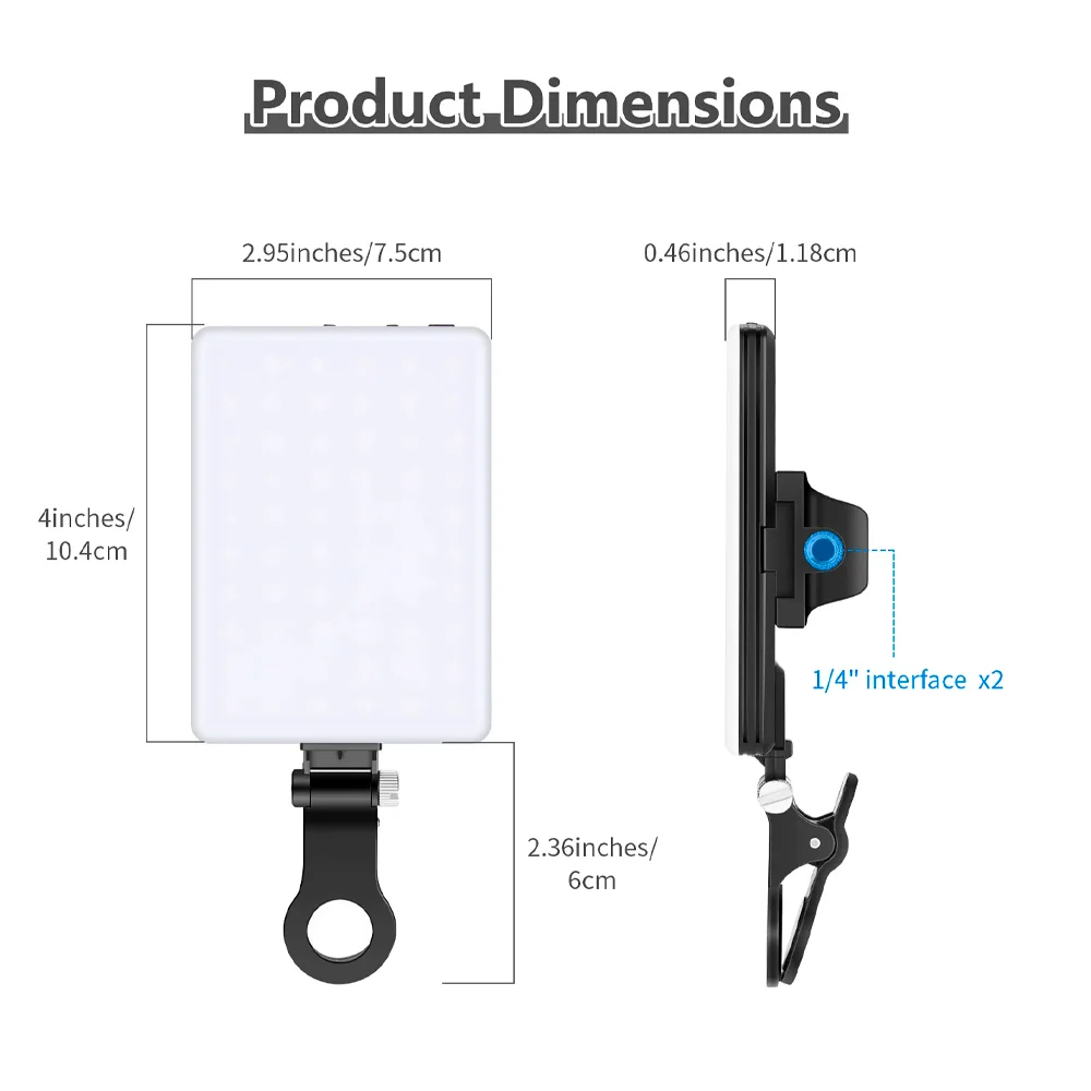 Luz LED Portátil Neewer Nl-60ai Foto/vídeo Celular/pc Preto