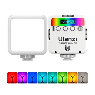 Mini Luz Vídeo LED Ulanzi Vl49 Recarregável RGB Branco — foto 4
