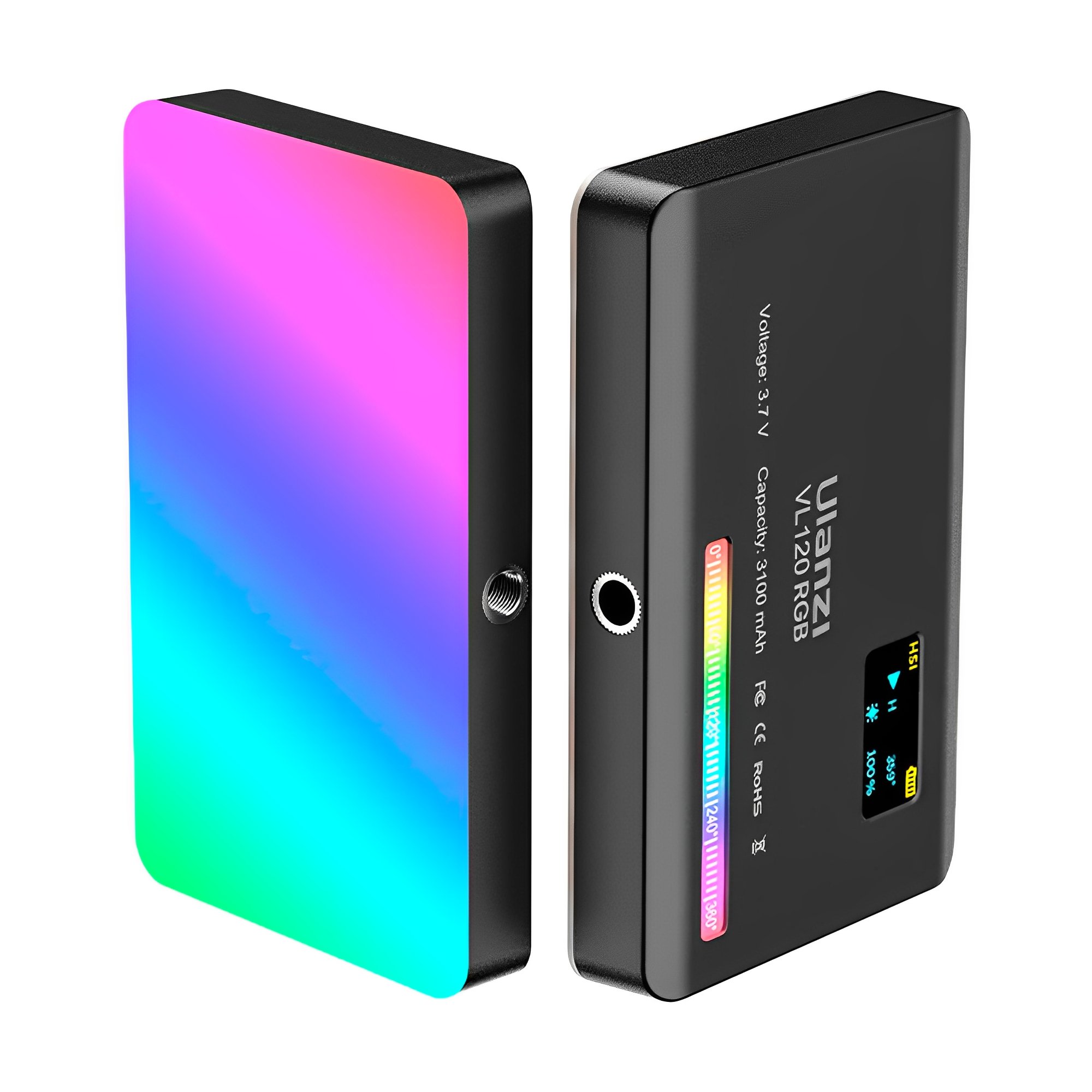 Luz De Vídeo LED Ulanzi Vl120 RGB Para Foto Vídeo Preto