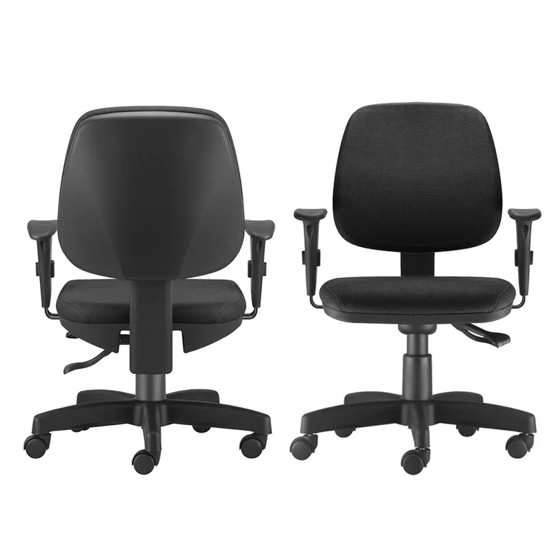 Imagem 3 de 5 do produto Cadeira Job Executiva Giratória Para Escritório Ergonômica Back System Com Regulagem Nr-17 Preta