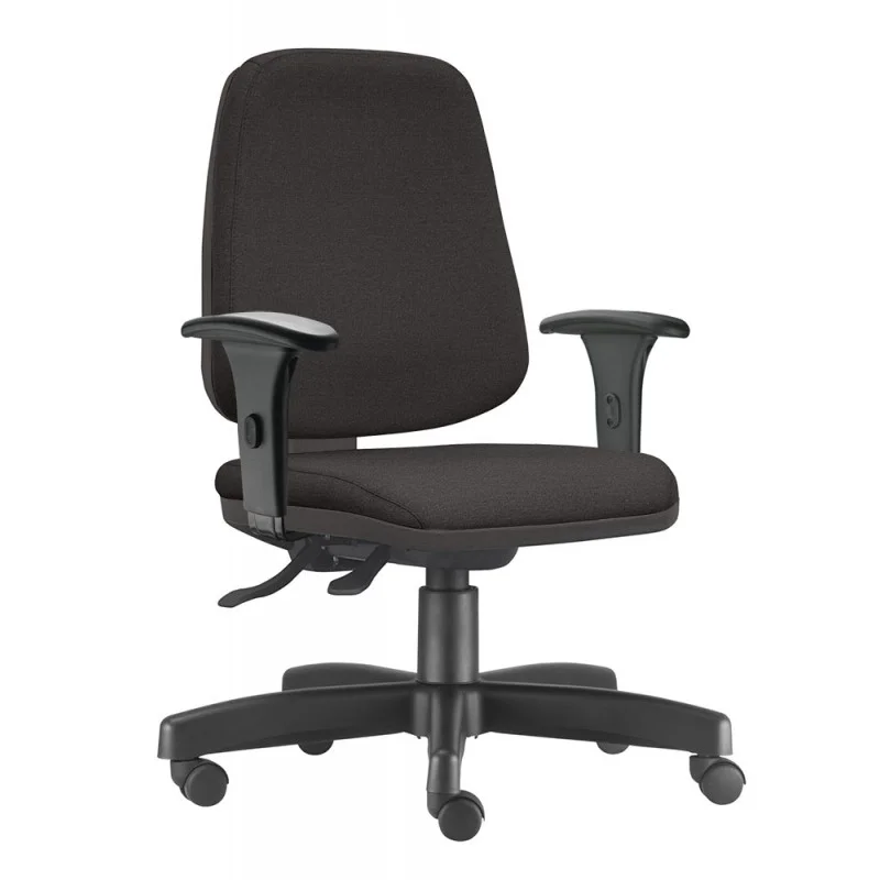 Cadeira Job Diretor Giratória Para Escritório Com Ajuste Regulagem Ergonômica Back System Nr17 Preta Cadeira Job Diretor Giratória Para Escritório Com Ajuste Regulagem Ergonômica Back System Nr17 Preta