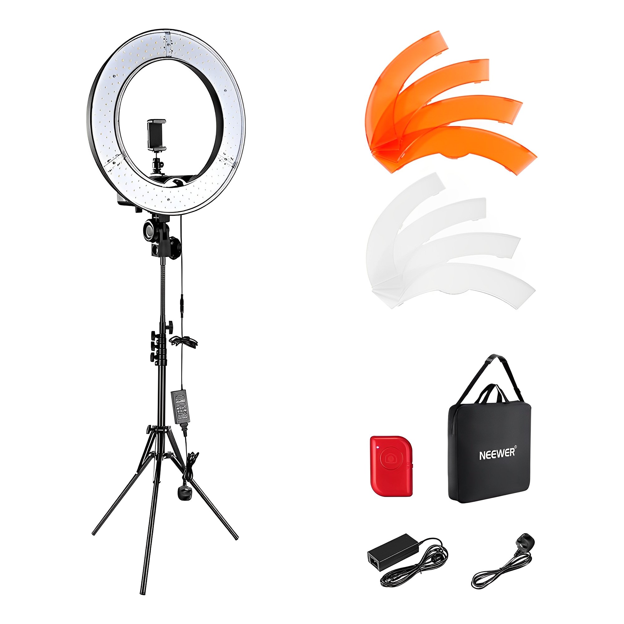 Anel De Luz LED Neewer Para Foto Vídeo Smartphone Preto