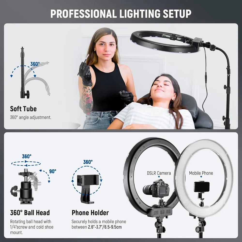 Imagem 2 de 5 do produto Anel De Luz LED Neewer Para Foto Vídeo Smartphone Preto