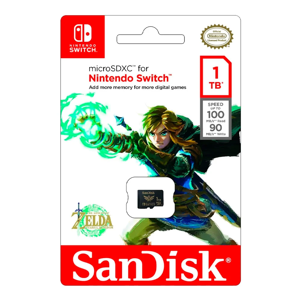 Cartão Memória Microsd Sandisk 1TB Nintendo Switch Preto