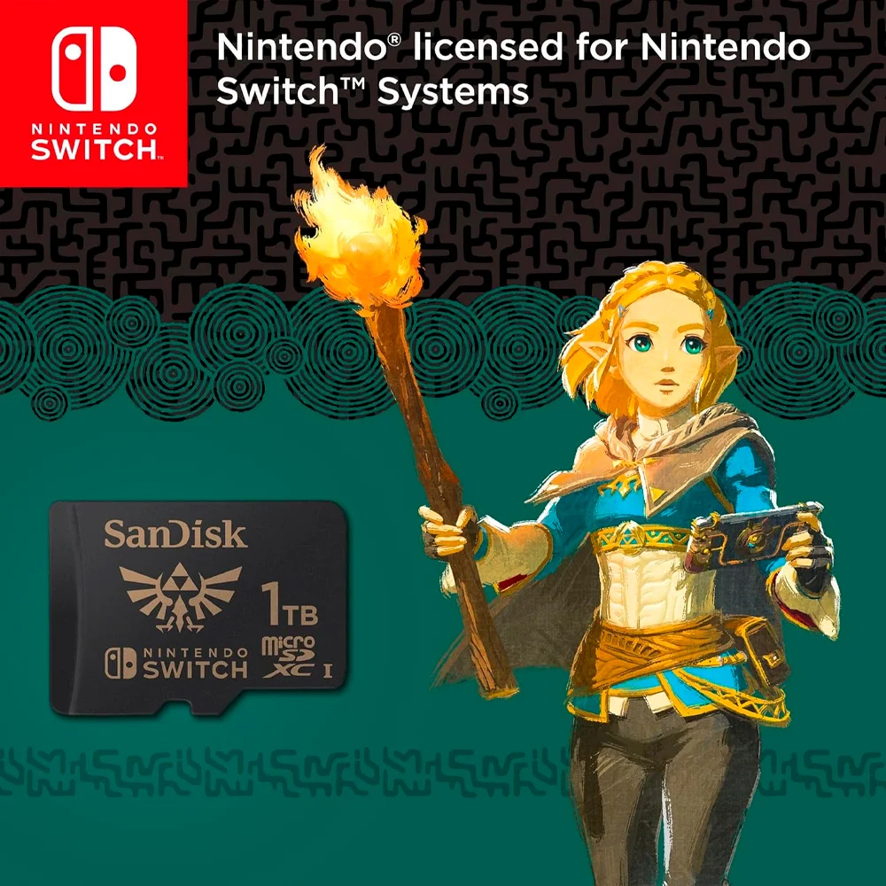 Cartão Memória Microsd Sandisk 1TB Nintendo Switch Preto