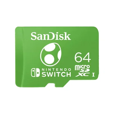 Cartão De Memória Sandisk 64gb Nintendo Switch Leitura 100mb/s Gravação 90mb/s - Sdsqxao-064g-gn6zn