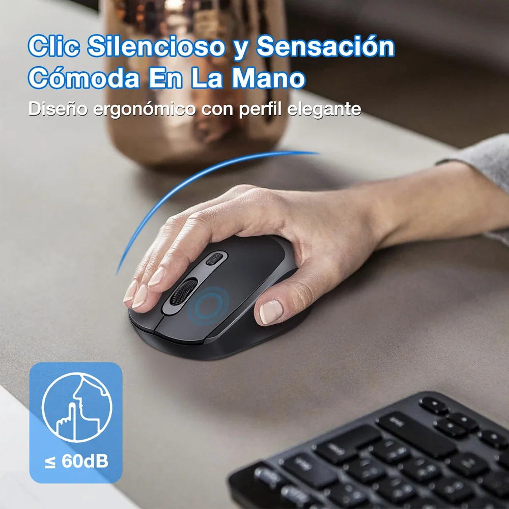Imagem 2 de 5 do produto Mouse Sem Fio 1hora, Mouse Wireless 2.4g Preto