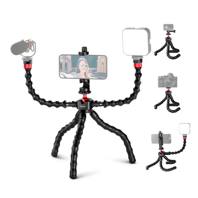 Tripé Flexível Neewer T91 1/4" P/câmera Smartphone Preto