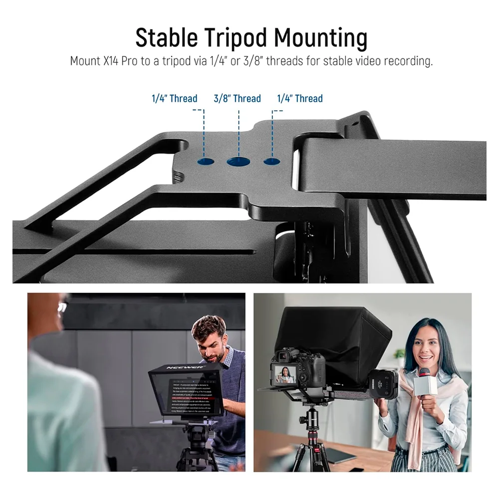 Imagem 4 de 5 do produto Teleprompter Dobrável Neewer X14 Pro Portátil Preto
