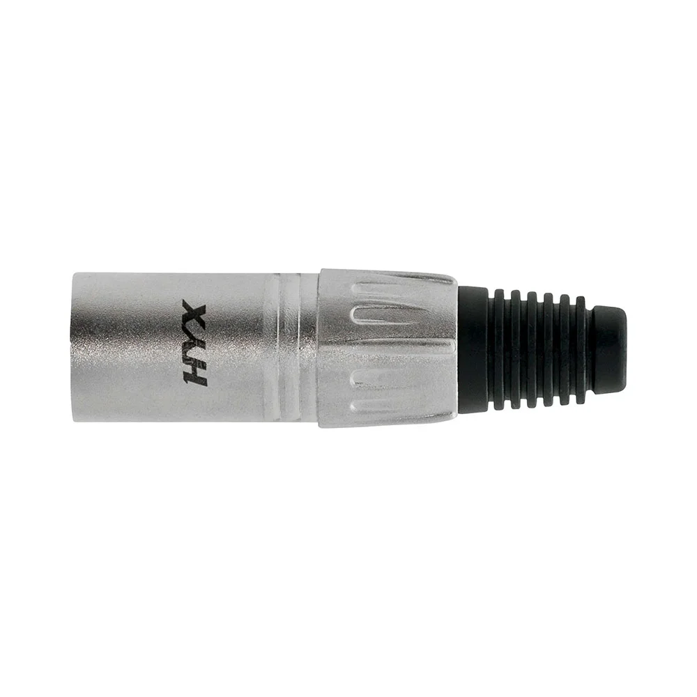 Imagem 4 de 5 do produto Par De Conectores Xlr Macho E Fêmea 3 Pólos Prata - Ac3101c