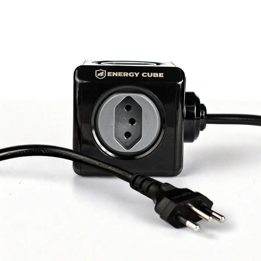 Adaptador Energy Cube Bivolt Filtro De Linha Multiplicador De Tomadas 10a Com Proteção De Sobretensão