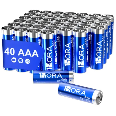 Pilhas Alcalinas Aaa 7th 1hora Pacote 40 Unidades 1.5v