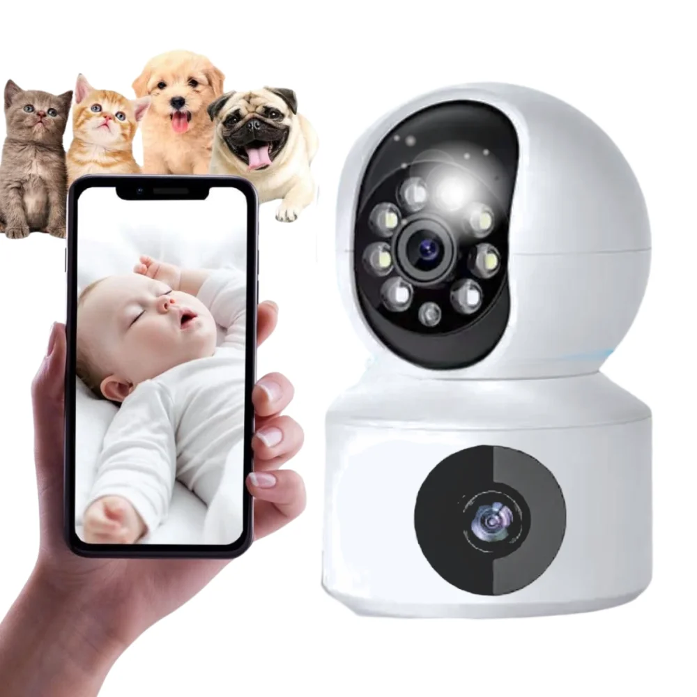 Imagem 5 de 5 do produto Câmera Segurança Babá Eletrônica Wi-fi 360° Full Hd 1080p