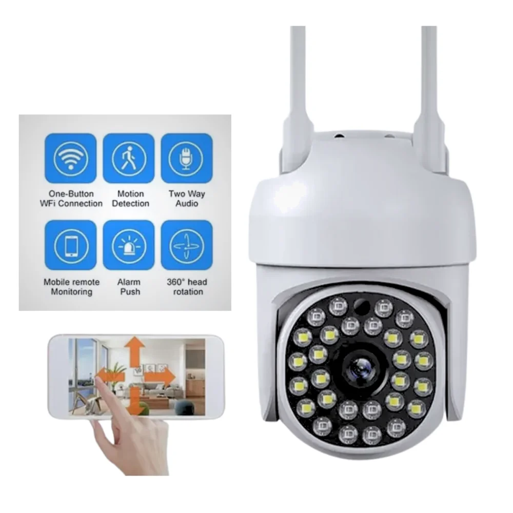 Câmera Segurança Ip Externa Rotativa Wifi Prova Dágua Full Hd 1080p Câmera Segurança Ip Externa Rotativa Wifi Prova Dágua Full Hd 1080p