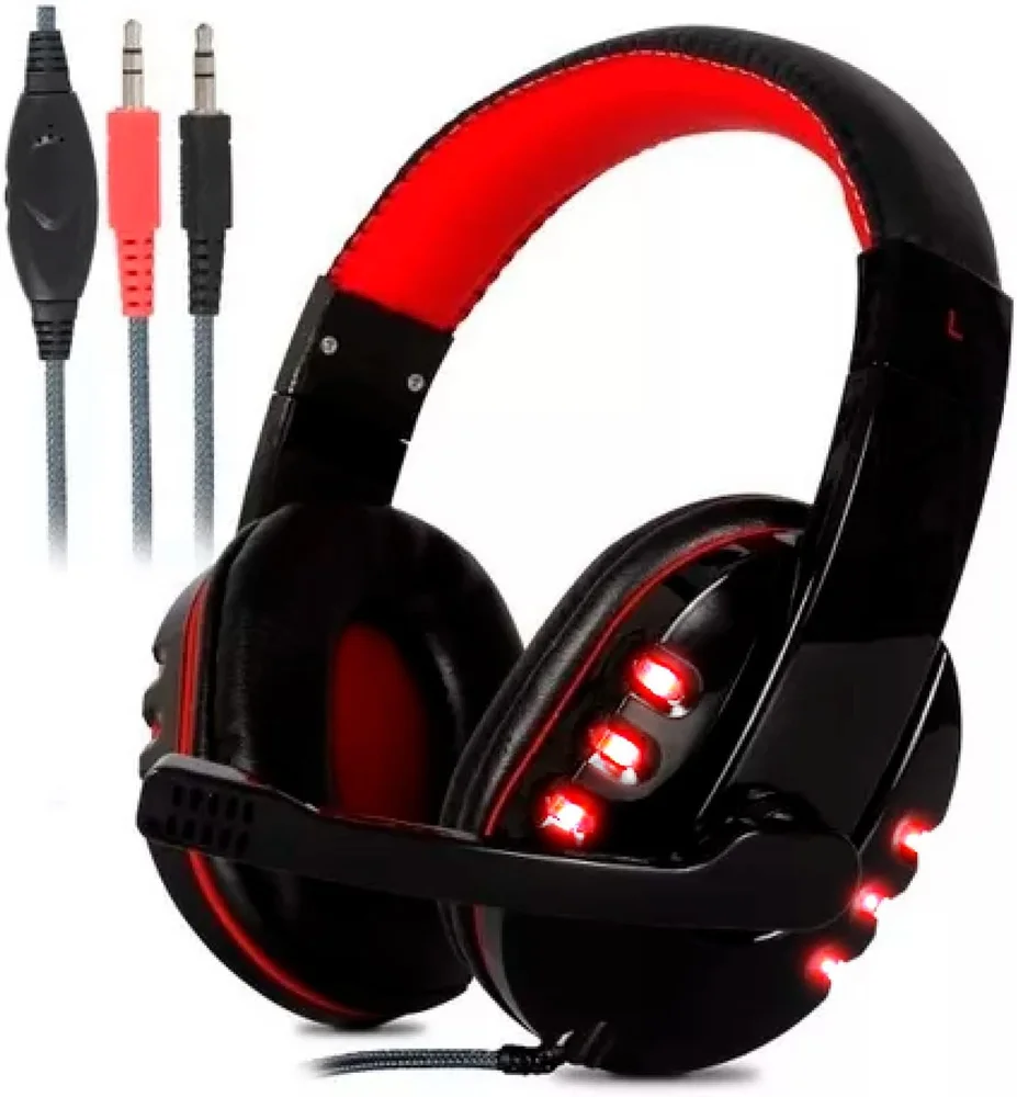 Imagem 3 de 5 do produto Headset Gamer Microfone Estéreo P2 PC Notebook Mac Ps4 Ps5 XBOX One Series X E S