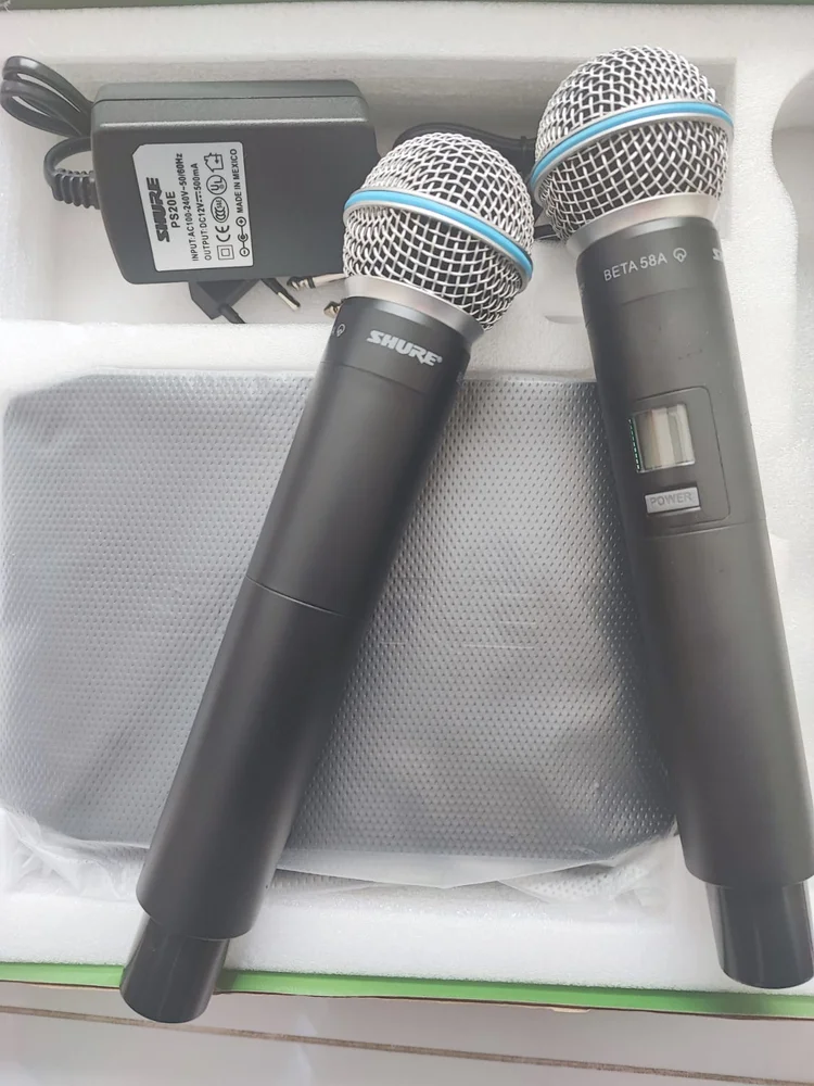 Imagem 3 de 3 do produto Microfone Metal Shure Sem Fio Duplo Glxd4 Beta 58a Profissional