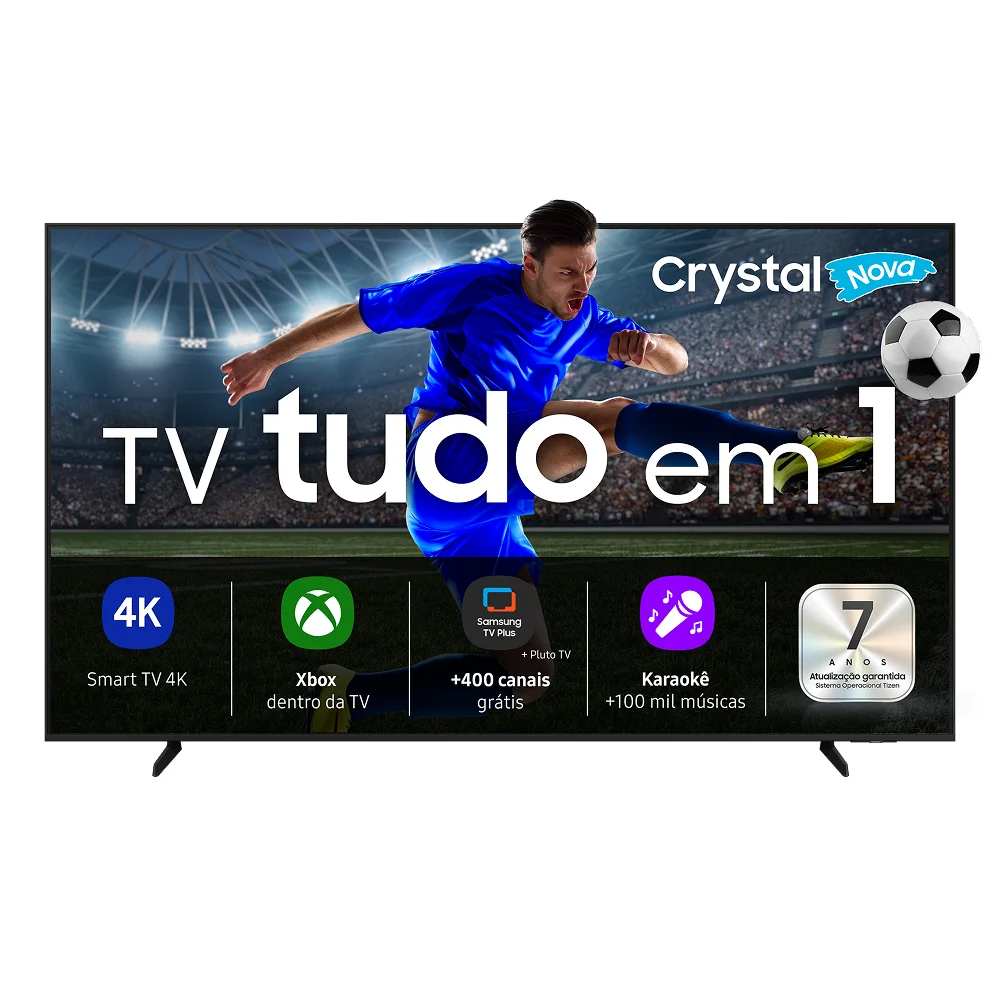 Samsung Smart TV 50" Crystal UHD 4K U8600F 2025, Xbox Cloud Gaming, Canais Gratuitos, Alexa 4