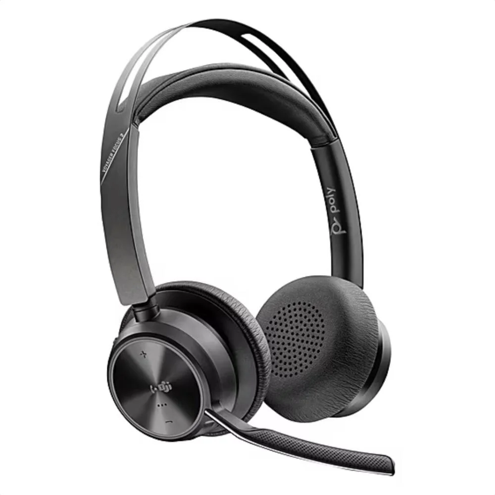 Imagem 2 de 5 do produto Headset Bluetooth Voyager Focus 2 Com Base Usb-c+usb-a 9t9j6aa Poly - Preto