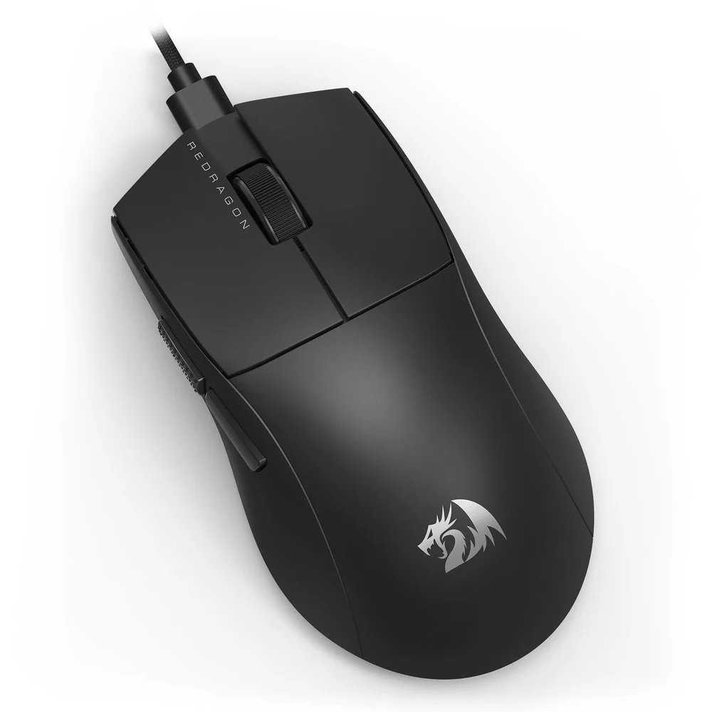 Imagem 3 de 5 do produto Mouse Gamer Redragon K1ng 1k Preto Paw3327 Cabo Usb Tipo-c Removível 12400 Dpi M724