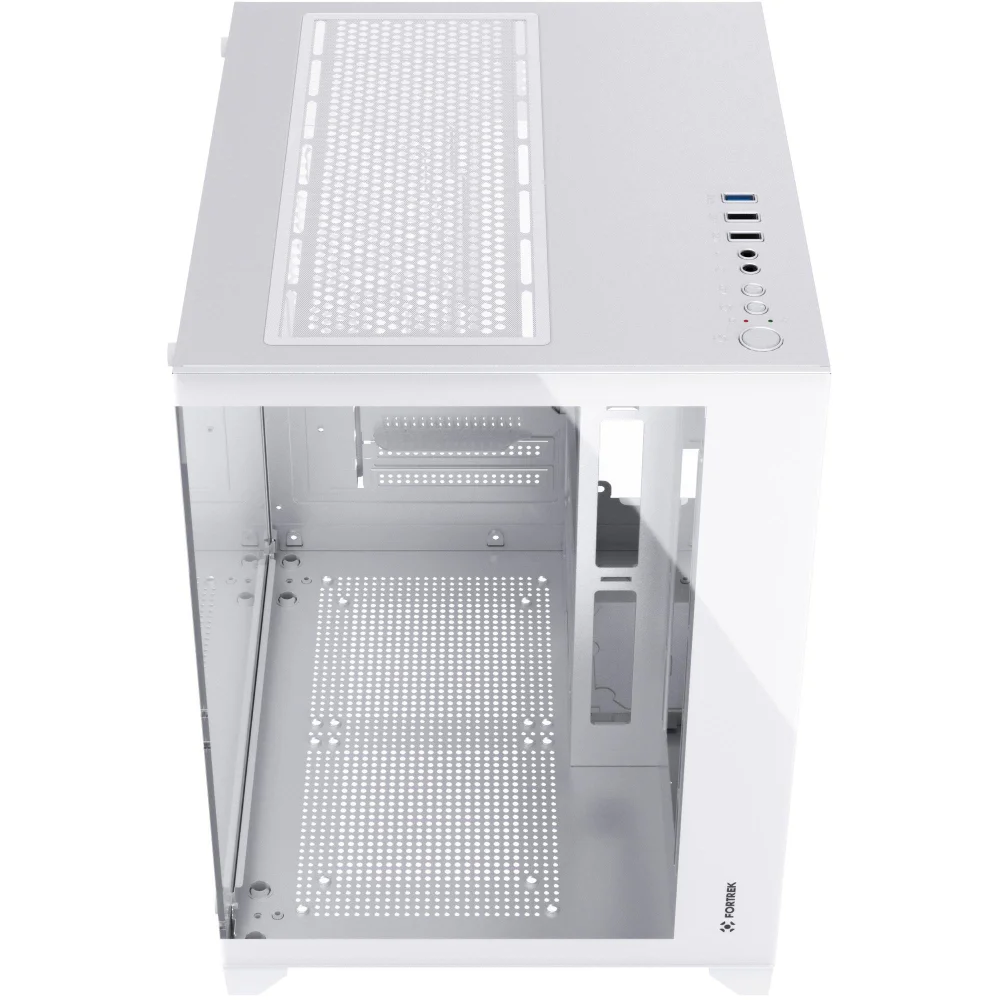 Imagem 4 de 5 do produto Gabinete Gamer Fortrek Clarity Branco – Design Aquário Com Lateral De Vidro Temperado
