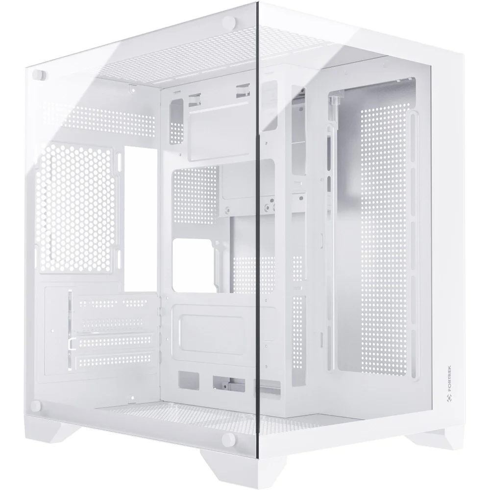 Imagem 5 de 5 do produto Gabinete Gamer Fortrek Clarity Branco – Design Aquário Com Lateral De Vidro Temperado