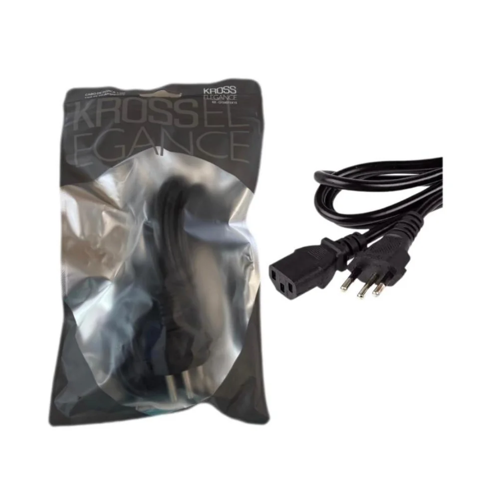 Imagem 3 de 4 do produto Cabo De Força Kross 1.5m 3x0,75 10 Amperes Black