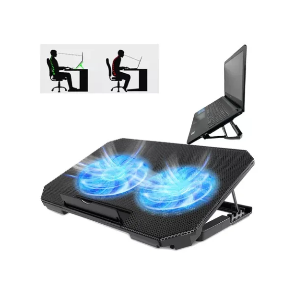 Imagem 2 de 5 do produto Suporte Notebook Base LED Refrigerada Ventilação Silenciosa