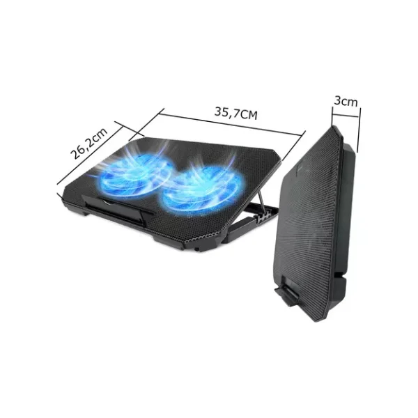 Imagem 5 de 5 do produto Suporte Notebook Base LED Refrigerada Ventilação Silenciosa