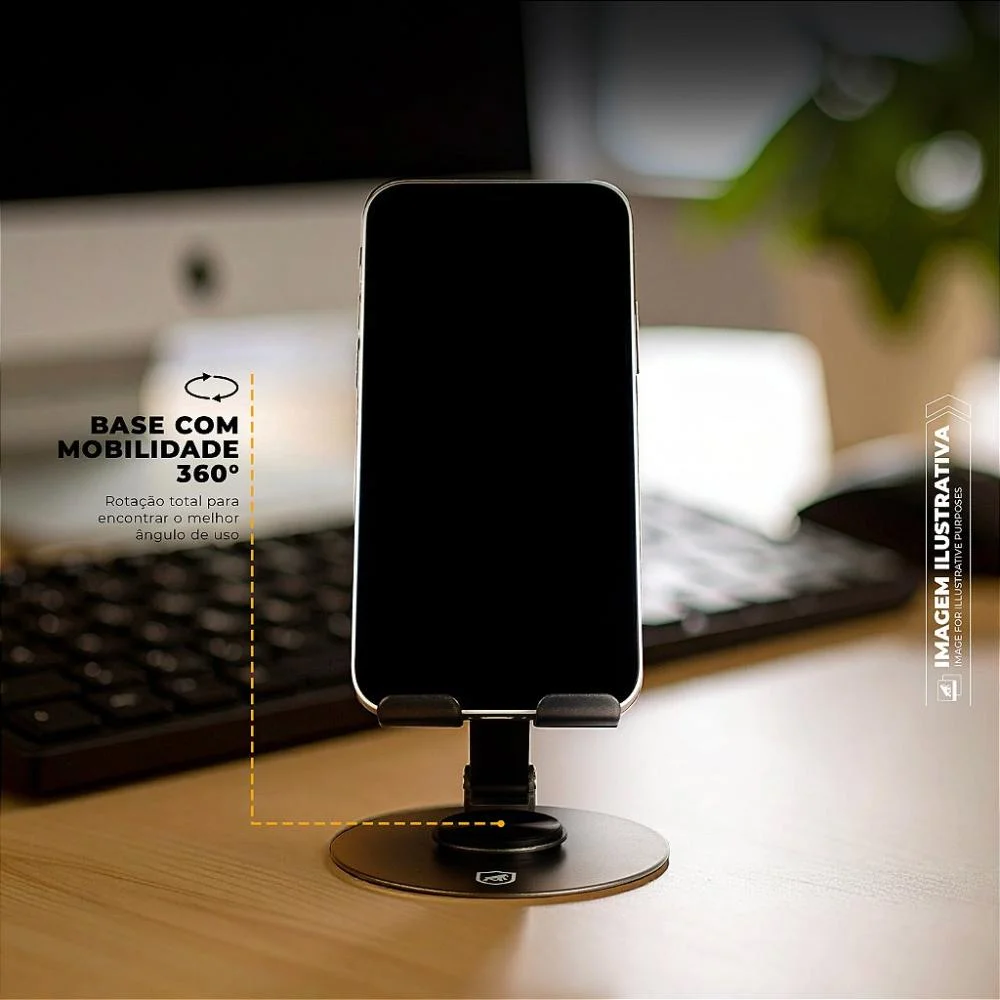 Imagem 5 de 5 do produto Suporte Metálico 360 - Discovery - Para Celular - Prata - Gshield