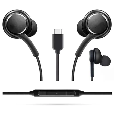Fone De Ouvido Tipo C Microfone E Controle De Volume Compatível Samsung S20 S21 S22 S23 A14 A54 M54