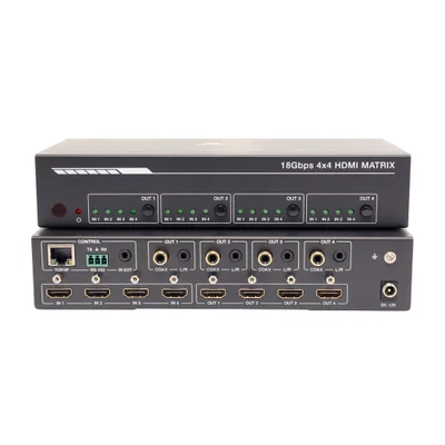 Matrix De Video HDMI Uhd 4k_60hz Versão 2.0 4 X 4 / As-mx44-2.0