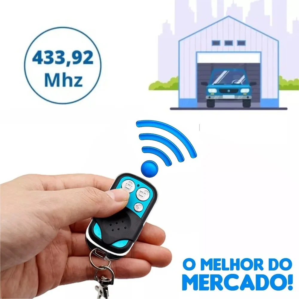 Controle Remoto Portão Clone Copiador Sinal Portão Automatico Eletrônico Alarme Duplicador 433 Mhz