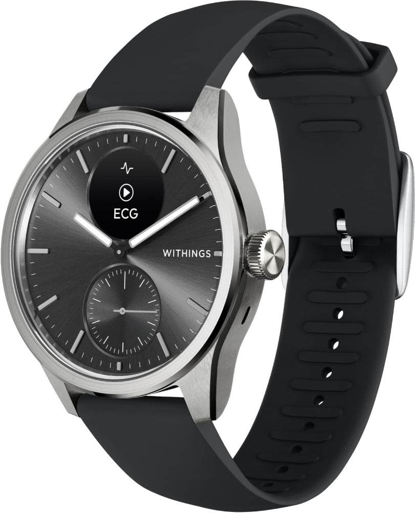 Withings - Scanwatch 2 - Smartwatch Híbrido De Saúde Cardíaca - 42mm - Preto/prata-hwa10-model 4-all-int